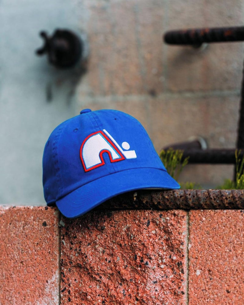 AMERICAN NEEDLE Quebec Nordiques Officially Licensed NHL Blue Line Adjustable Buckle Strap Dad Baseball Hat, Royal Blue (40742A-QND) - Image 2